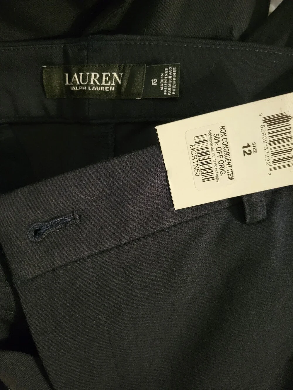 Lauren Ralph Lauren Navy Blue Chino Shorts